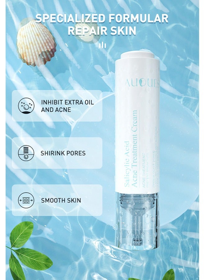 أوكويست حمض الساليسيليك علاج حب الشباب كريم ، تبييض الوجه علاج حمض الهيالورونيك النقاط السوداء إزالة العناية بالبشرة الجمال الصحة - Image 4