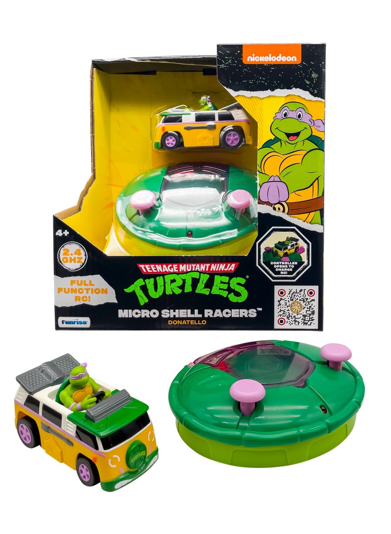 Funrise سيارات ميكرو شل المتحكم عن بعد من سلاحف النينجا المراهقين، قطعة واحدة متنوعة (قد يختلف الشخصية واللون) كل منها يباع بشكل منفصل يعمل بالبطارية | قابلة للجمع | هدية للأطفال - Image 1