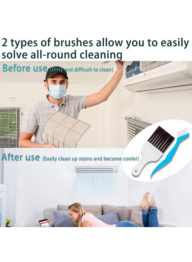 5 Pcs Air Conditioner Fin Cleaner Set 3 Different Ac Fin Comb Condenser Fin Straightener,2 Different Brush Condenser Ac Coil Cleaner Air Refrigerator Fin Cleaner Evaporator Radiator Rep - Image 5