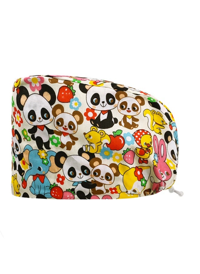 NIBEMINENT Soft Cotton Unisex Scrubs Cap Mens Scrubs Nursing Medical Surgical Caps Medical Uniforms Multicolour Printing Hospital Nurse Hat