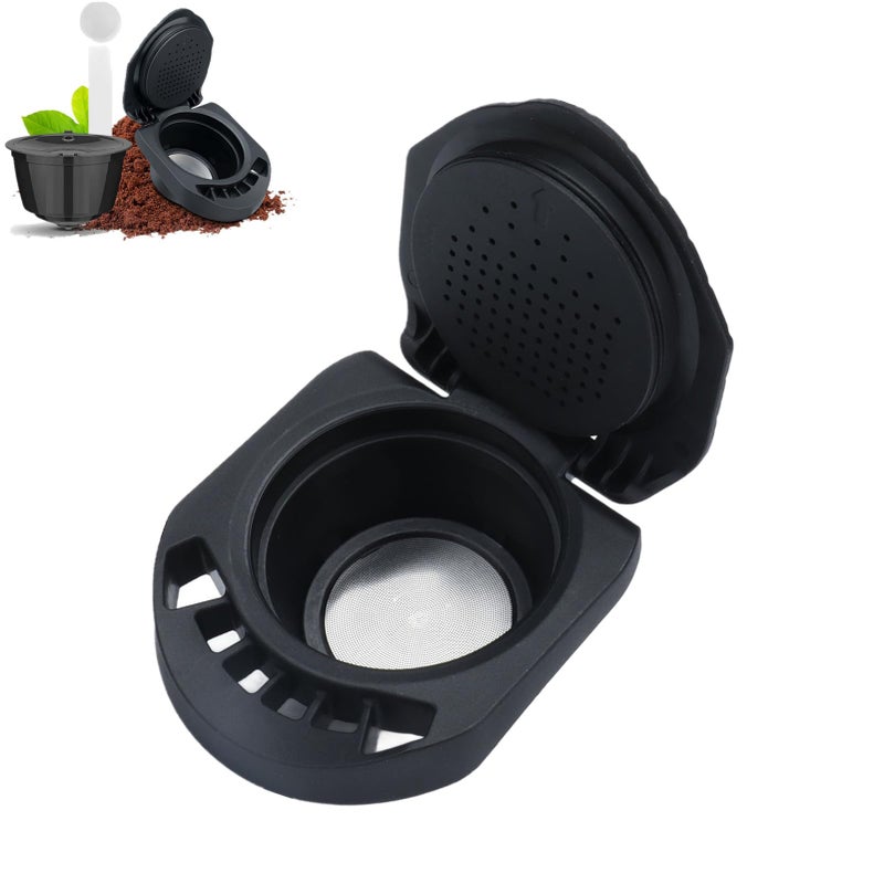 Zerodis Coffee Capsule  Black Reusable Coffee Capsule Coffee Capsule Black Reusable Coffee Capsule Filter Cup Coffee Machine Accessory for Dolce Gusto - Image 1