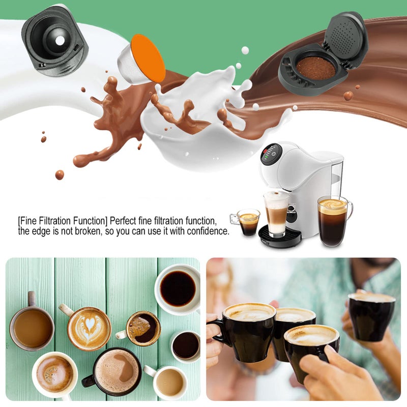 Zerodis Coffee Capsule  Black Reusable Coffee Capsule Coffee Capsule Black Reusable Coffee Capsule Filter Cup Coffee Machine Accessory for Dolce Gusto - Image 2
