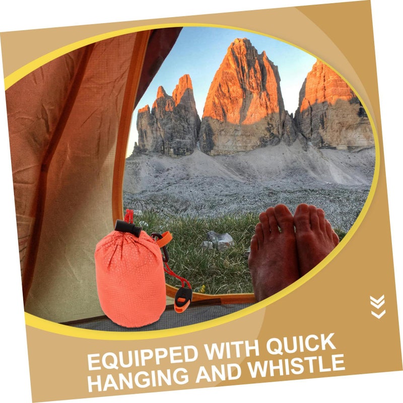 Emergency Sleeping Bag Thermal Insulation Orange for Hiking Travel - Image 5