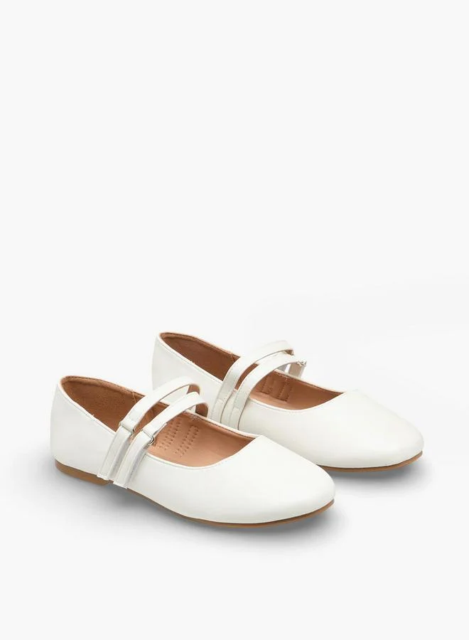 Little Missy Girls Hook & Loop Mary Jane Shoes