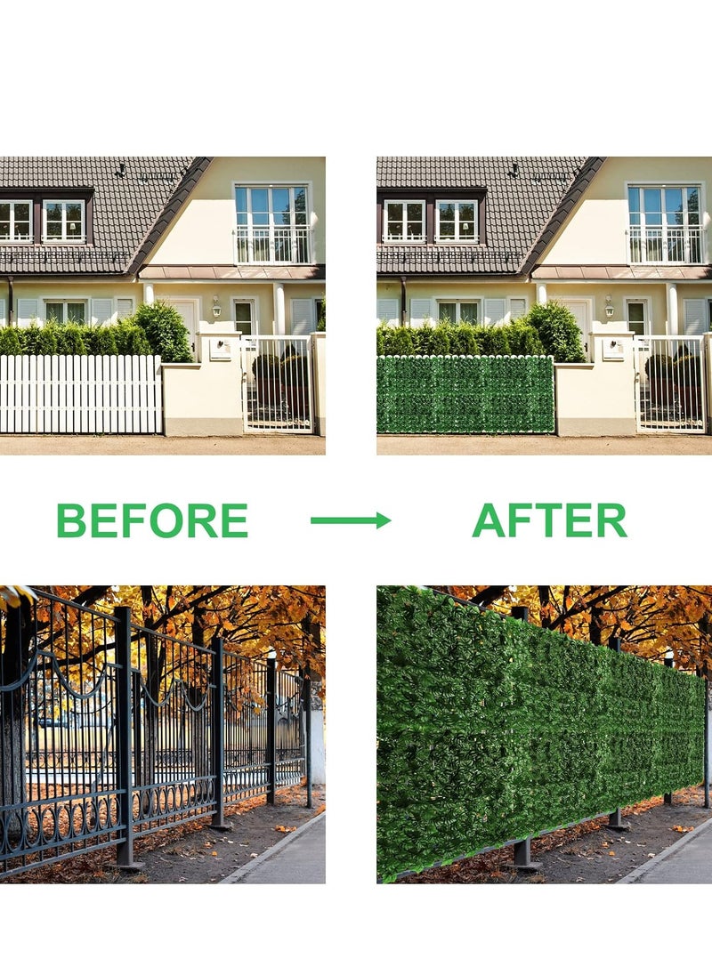 Generic Green Fence Made Of Artificial Lleaves, 3 Meters Long , Artificial Grass  - Image 4
