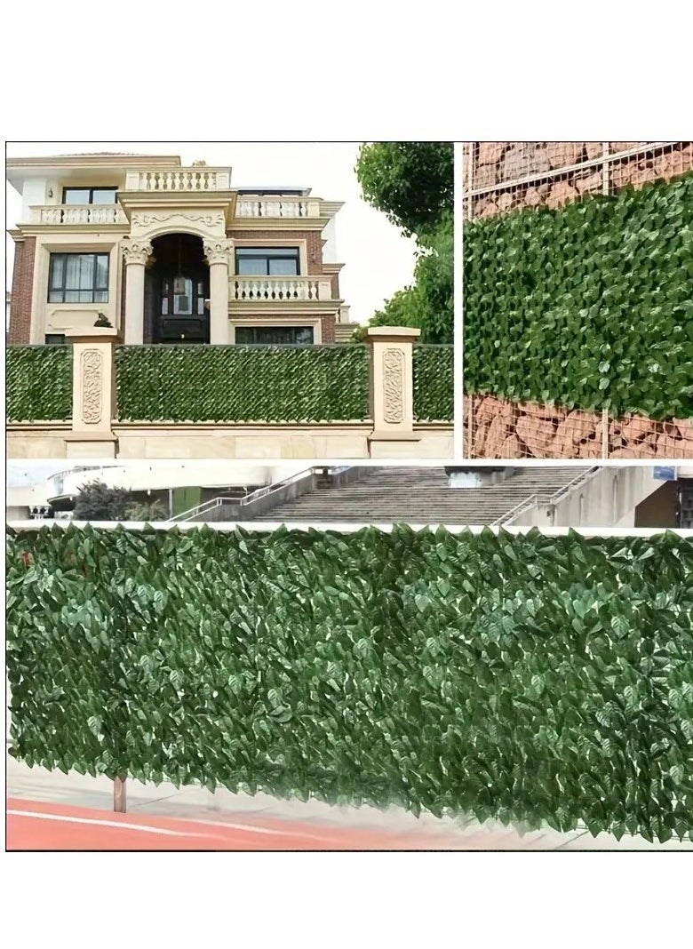 Generic Green Fence Made Of Artificial Lleaves, 3 Meters Long , Artificial Grass  - Image 5