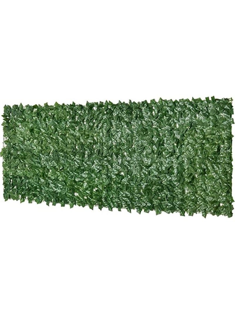 Green Fence Made Of Artificial Lleaves, 3 Meters Long , Artificial Grass