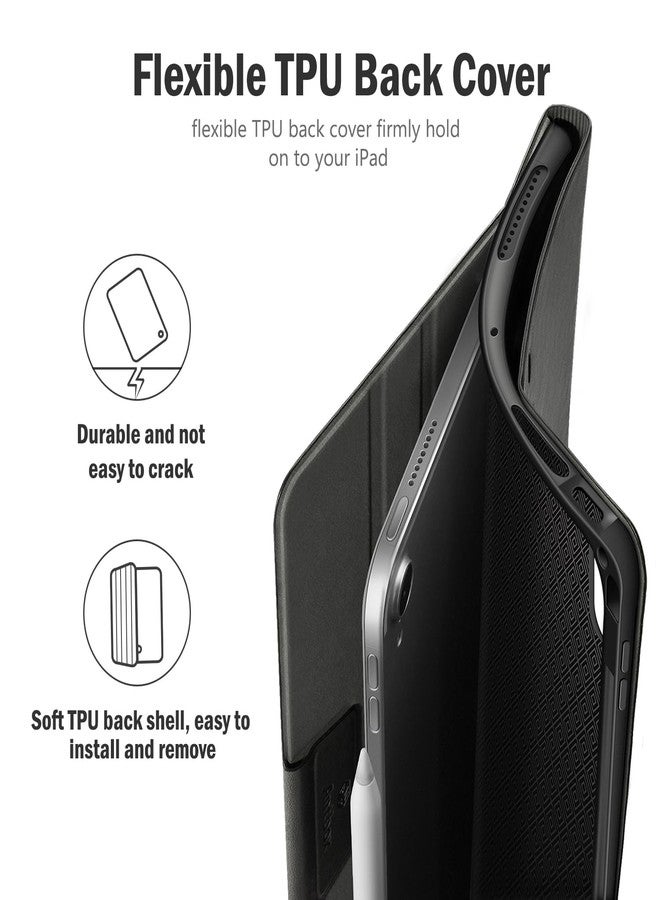 Antbox Case for iPad Air 11-inch M3 (2025) / M2 (2024), iPad Air 5th/4th Generation 10.9'' Vegan Leather with Pencil Holder Typing Angle Auto Sleep/Wake Muti-Stand (Black) - Image 5