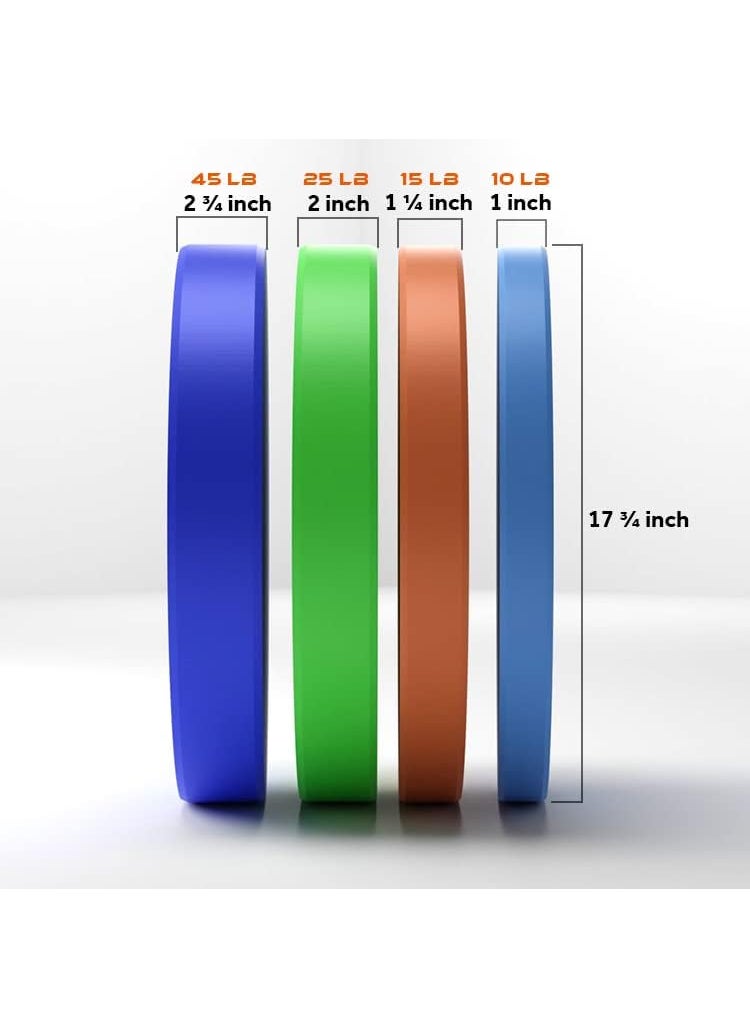 GYMENIST GYMENIST Bumper Plates is Made for 2 Inch Olympic Bars Available from 10 LB up to 55 LB Black Or Multi Color Premium Commercial Gym  - Image 4