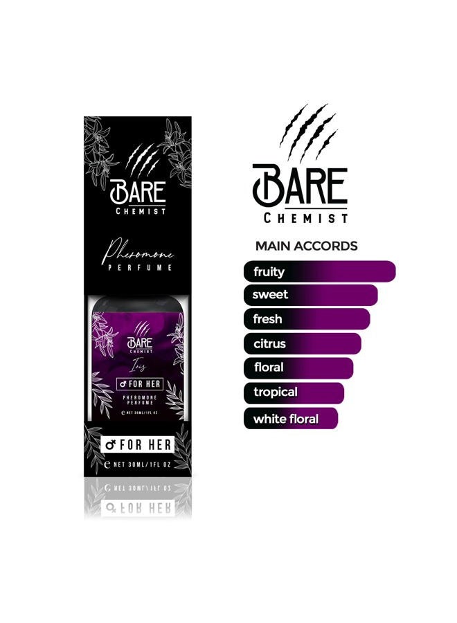 Bare Chemist Iris Pheromone Perfume for Women [Long Lasting Scent] - Oil Perfume Enhanced with Pheromones for Her 1oz. - Fruity, Vanilla, Sweet, Fresh - Image 3