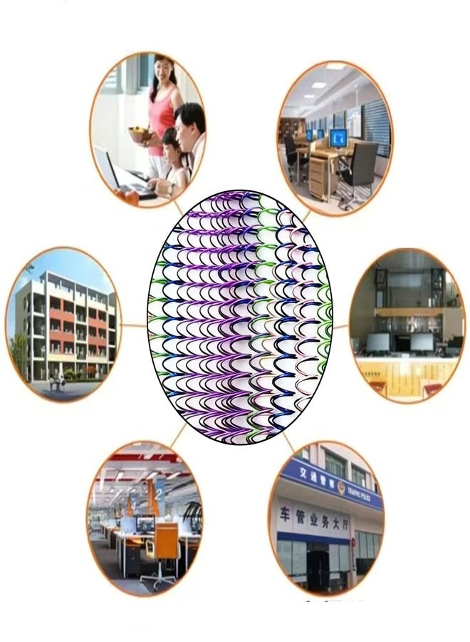 Markeny 50 PCS Multicolor Plastic Spiral Binding Coils Binding Spirals Multi Size Spiral Binding Spines Binder Combs Spines - Image 5