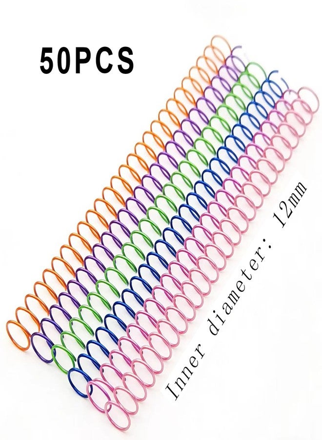 Markeny 50 PCS Multicolor Plastic Spiral Binding Coils Binding Spirals Multi Size Spiral Binding Spines Binder Combs Spines - Image 2