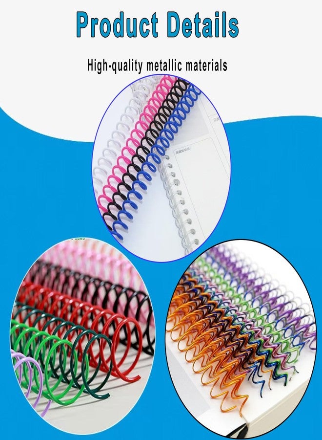 Markeny 50 PCS Multicolor Plastic Spiral Binding Coils Binding Spirals Multi Size Spiral Binding Spines Binder Combs Spines - Image 3