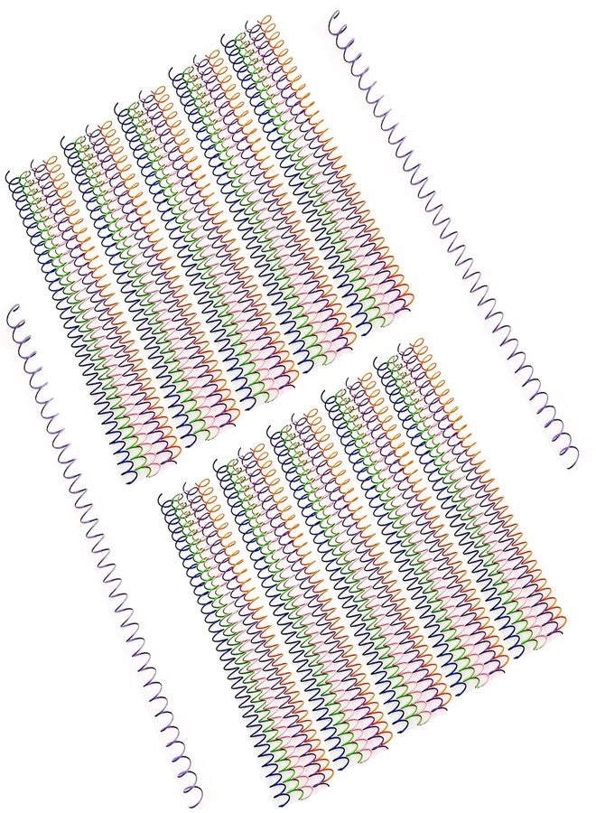 Markeny 50 PCS Multicolor Plastic Spiral Binding Coils Binding Spirals Multi Size Spiral Binding Spines Binder Combs Spines - Image 1