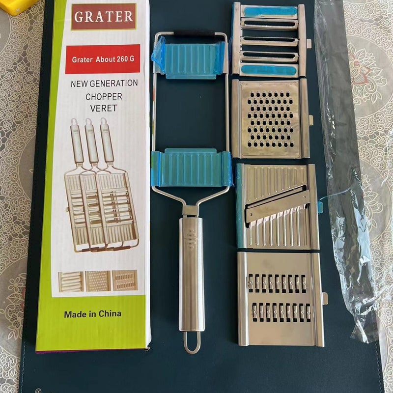 Multifunctional Vegetable Cutter, Potato Shredder, Manual Stainless Steel Grater, Kitchen Vertical Vegetable Cutter, Product - Image 1