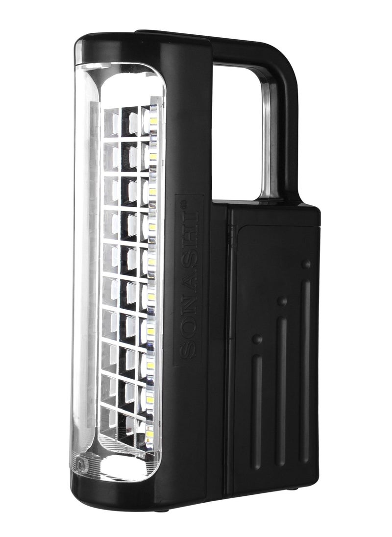 SONASHI - Rechargeable LED Lantern with Solar Charge and Power bank Function  Long Operating Time of 40 Hours with Bright and Super Bright Modes  Perfect for Indoors Outdoors and Hiking SEL-687 Black - Image 1
