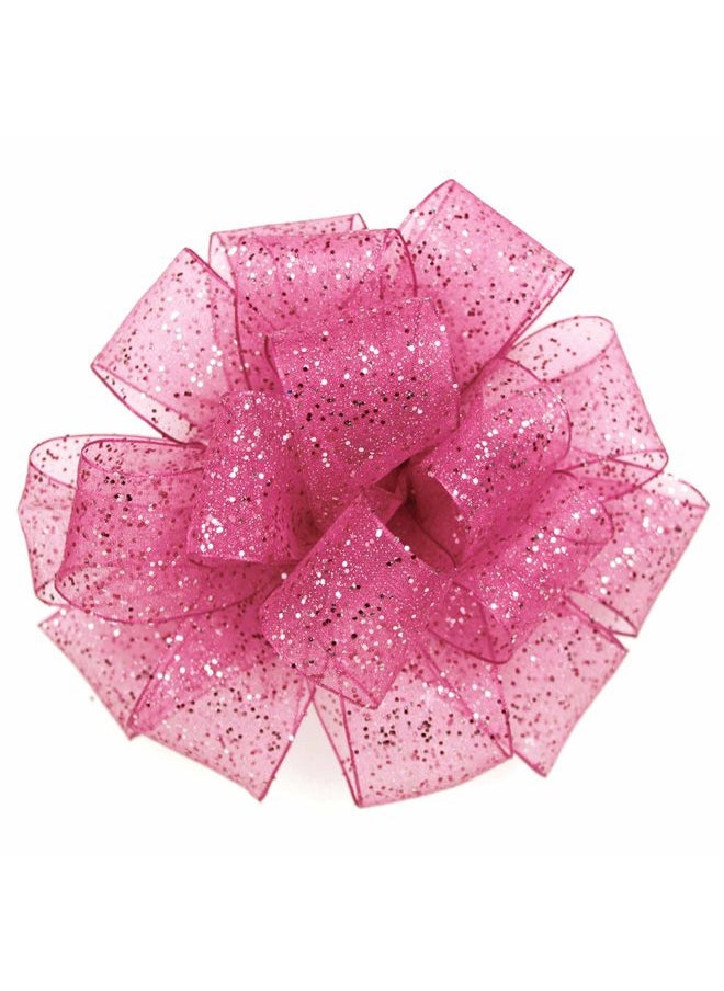 Offray Offray 751198 Wired Edge Cosmic Glitz Craft Ribbon, 1 1/2-Inch x 9-Feet, Fuchsia 