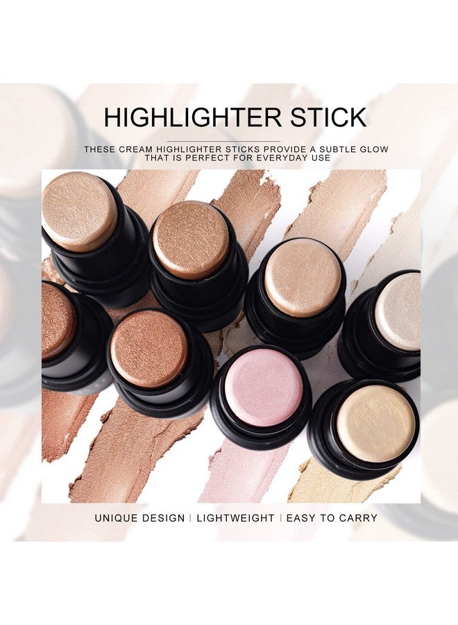 Ownest 2 Colors Highlighter Stick Shimmer Cream Powder Lasting Glow Finish Creamy Self Sharpening Crayon Highlighter - Image 3
