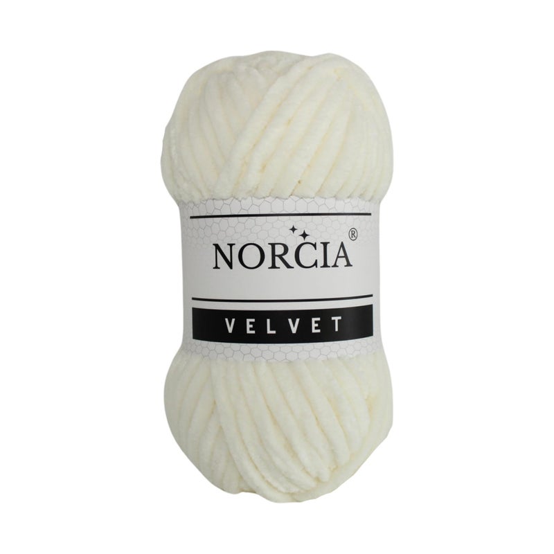 NORCIA Soft Velvet Yarn Chenille Yarn for Crocheting Super Bulky 100g350oz 68m743 yds Baby Blanket Yarn for Knitting Amigurumi Yarn for Crochet Weaving Craft Cream 1 Skein