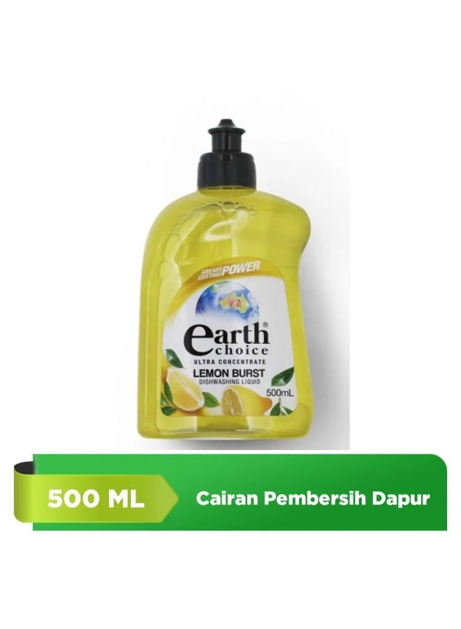 Earth Choice Lemon Burst Dishwash Concentrate 500Ml - Image 2
