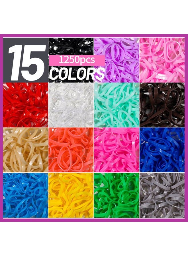 Teenitor رباطات شعر مرنة، إكسسوارات شعر للفتيات، مجموعة رباطات شعر ملونة للأطفال مع مشابك شعر - Image 2