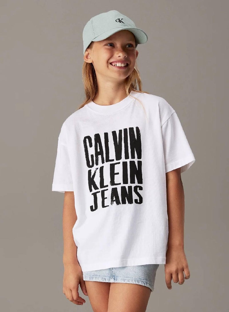 كالفن كلاين جينز تيشرت مزين بشعار كلفن كلاين - Image 1