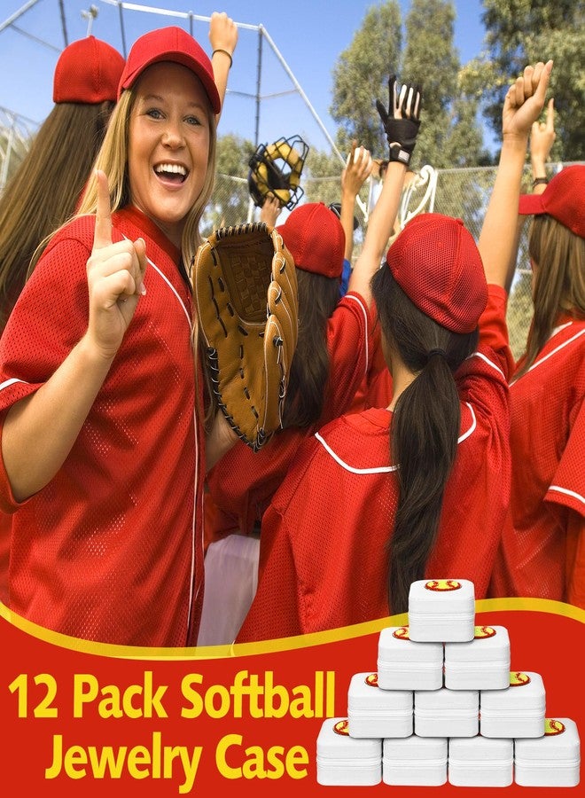 Leinuosen 12 Pack Softball Gifts Jewelry Case for Women, Softball Senior Night Gifts, Chenille Jewelry Box for Team, Graduates - Image 5