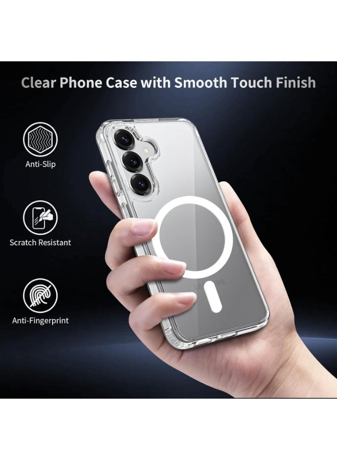 BORTONY Samsung Galaxy S25 FE Magsafe Case, Compatible with Wireless Charging, Clear Slim S25 FE Cover Anti Yellow Magnetic Phone Case for S25 FE 6.7 inch - Image 5