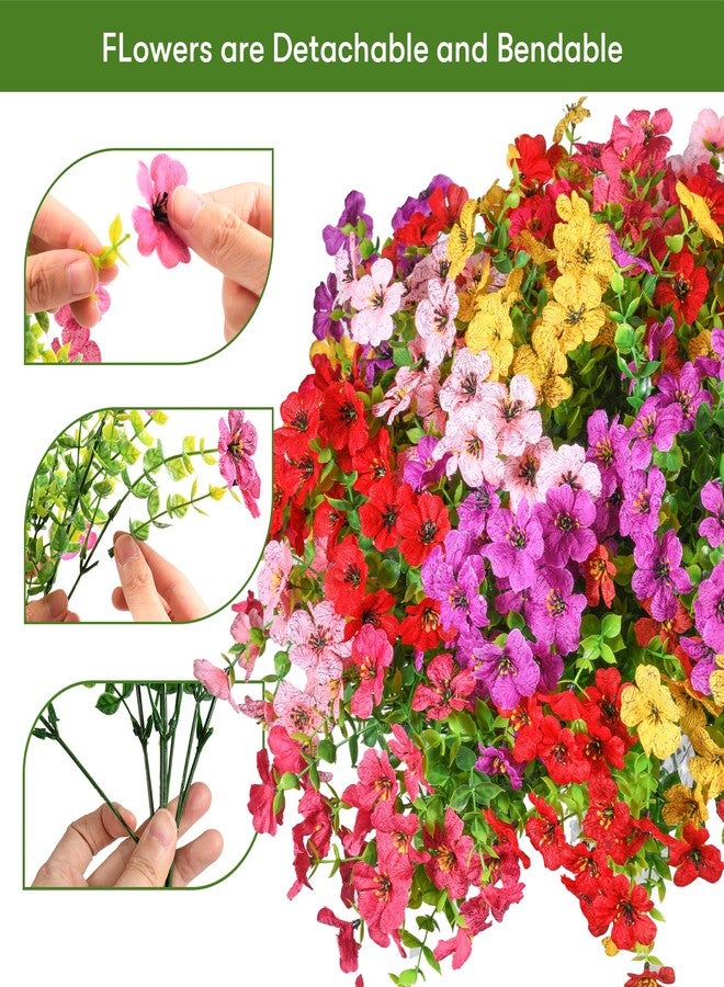 LYLYFAN ٣٠ باقة من الزهور الاصطناعية، نباتات صناعية، زهور لتزيين الحدائق في فصلي الربيع والصيف، نباتات بلاستيكية صناعية مقاومة للأشعة فوق البنفسجية، زهور حريرية للمنزل، أصيص الزهور، الشرفة، صندوق النافذة، الحديقة - Image 4