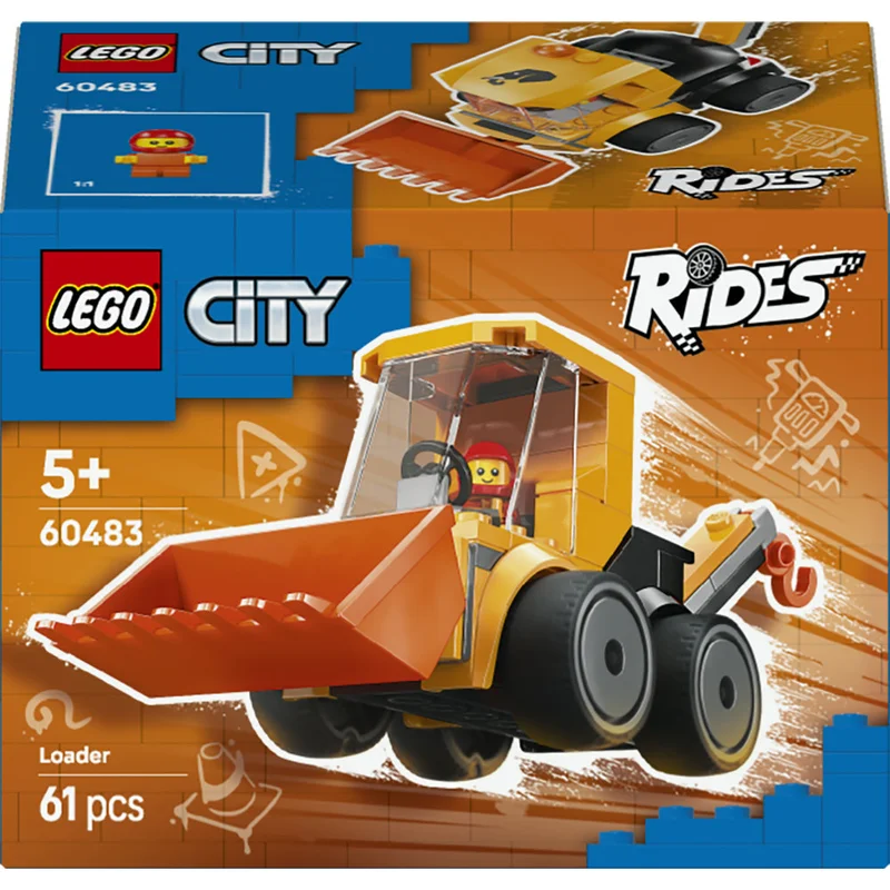 LEGO City Rides – Construction Loader Toy Building Set 60483  (Age 5+, 61 Pieces)