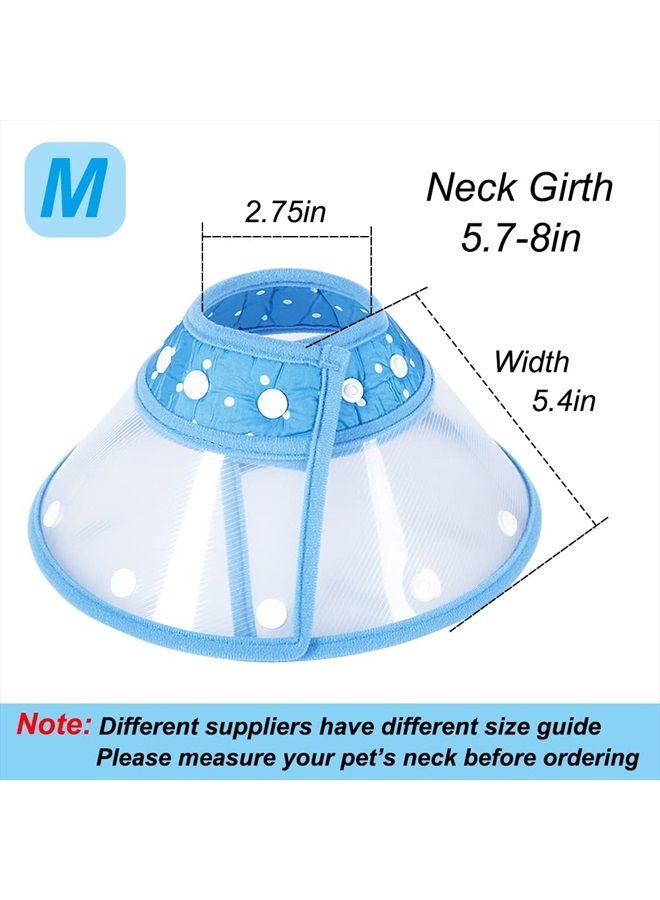 Vivifying Dog Cones for Small Dogs, Adjustable 5.7-8in Pet Cone, Lightweight Recovery Elizabethan Collar for Cats, Puppies and Mini Dogs (Blue)  - Image 3