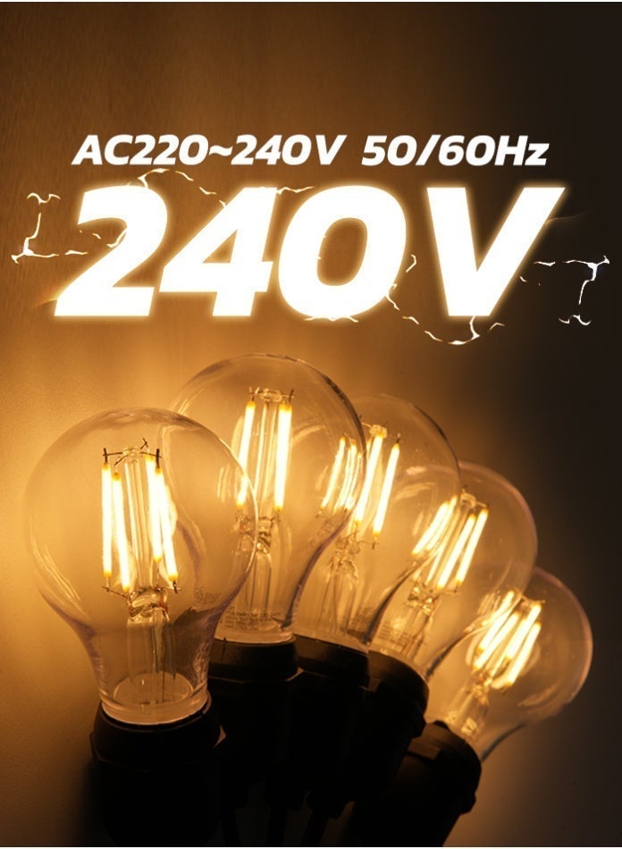 Vintage Warm White Outdoor LED String Lights – 10M Cable with 20 Edison-Style LED Bulbs | Waterproof Decorative Garden & Patio Lighting - Image 3