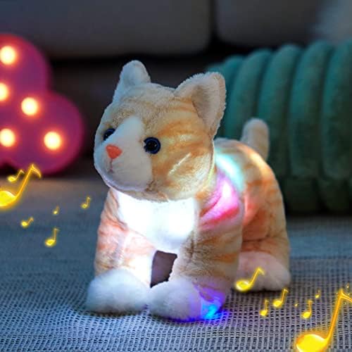 Glow Guards 14 Light up Musical Kitty Stuffed Animal Soft Realistic Cat Plush Toy with LED Night Lights Lullabies Singing Glow Birthday Childrens Day for Toddler Kids - Image 5