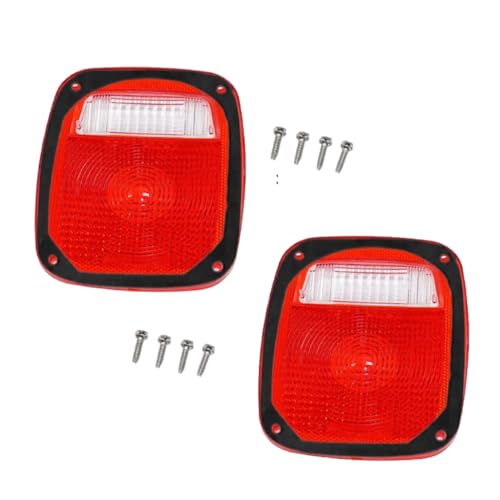 Solo For Jeep Wrangler 1987-2006 (TJ) Pair of Tail Light Lens Cover with Gaskets and Screws Driver and Passenger Side CH2808106 - Image 2
