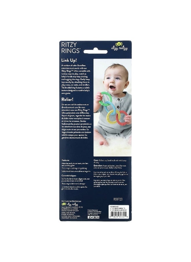 Itzy Ritzy itzy ritzy, Ritzy Rings, Brights, 0 Months+, Assorted Colors, 8 Rings  - Image 2
