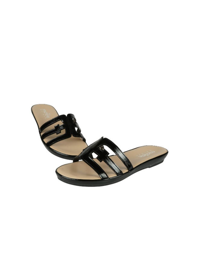 Michelle Morgan Michelle Morgan Ladies Low Flat Round 114ZD675 Black  - Image 2