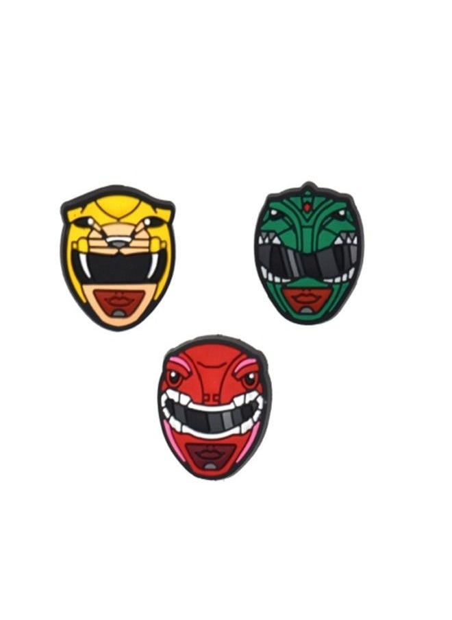 Khaisha - 3pcs Super Sentai CARTOONS  Design Brooch - Image 1