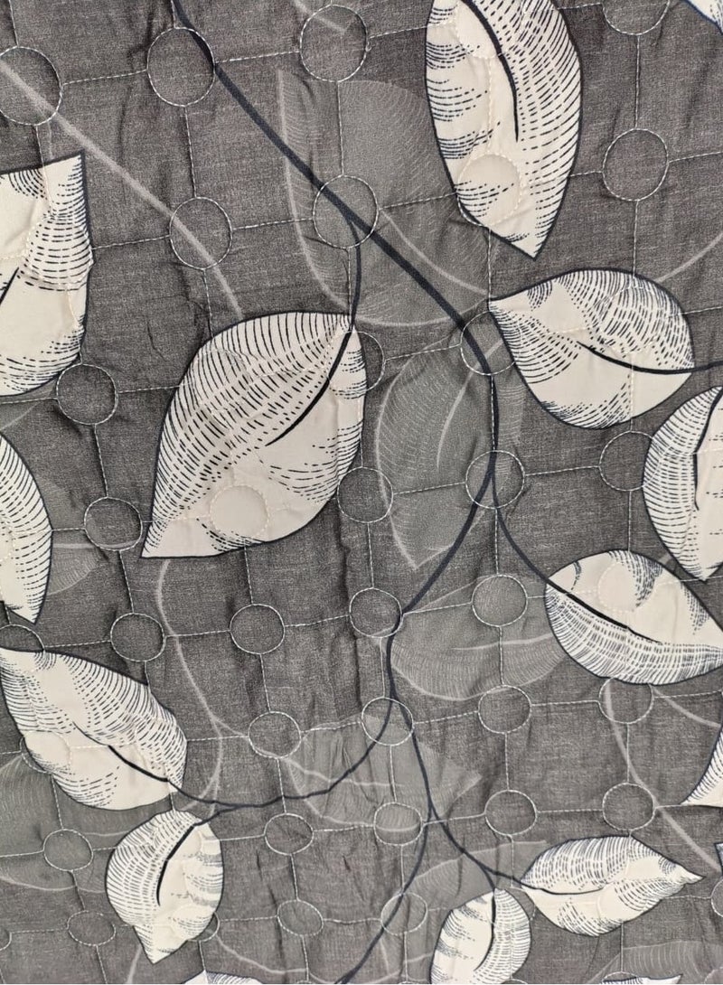 شايني فلاور طقم لحاف مضغوط حشوة قطن مكون من ٤ قطع، مقاس فردي ٢٢٠×١٦٠ سم، مفرش قماش البوليستر ناعم، مناسب لجميع المواسم - Image 4