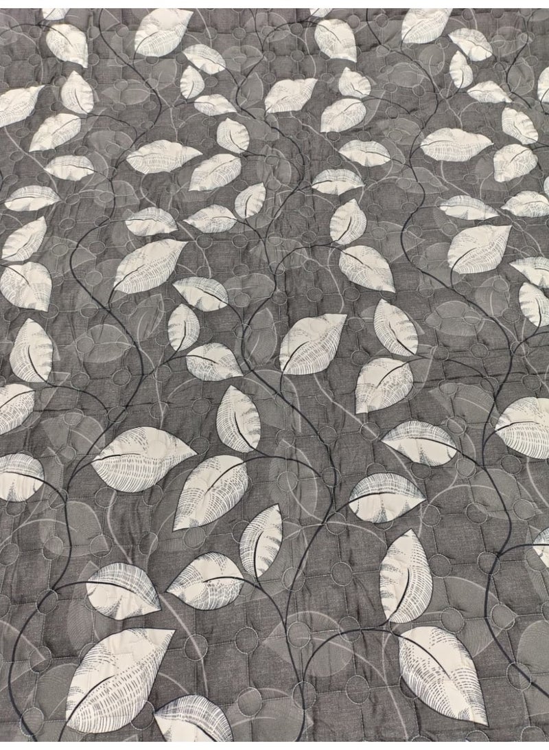 شايني فلاور طقم لحاف مضغوط حشوة قطن مكون من ٤ قطع، مقاس فردي ٢٢٠×١٦٠ سم، مفرش قماش البوليستر ناعم، مناسب لجميع المواسم - Image 3