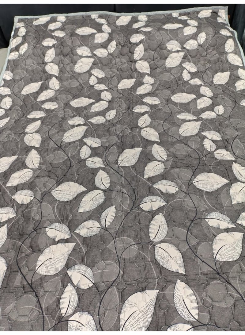 شايني فلاور طقم لحاف مضغوط حشوة قطن مكون من ٤ قطع، مقاس فردي ٢٢٠×١٦٠ سم، مفرش قماش البوليستر ناعم، مناسب لجميع المواسم - Image 2