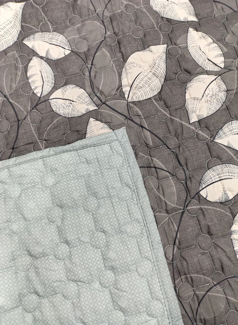 شايني فلاور طقم لحاف مضغوط حشوة قطن مكون من ٤ قطع، مقاس فردي ٢٢٠×١٦٠ سم، مفرش قماش البوليستر ناعم، مناسب لجميع المواسم - Image 5