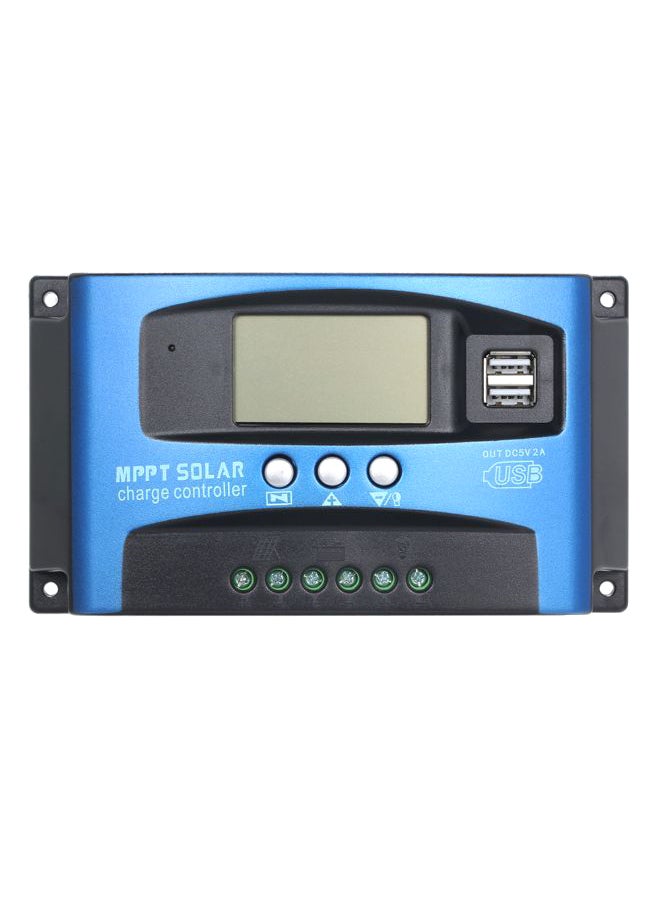 MPPT Solar Charge Controller with Blue Black and Grey Design
