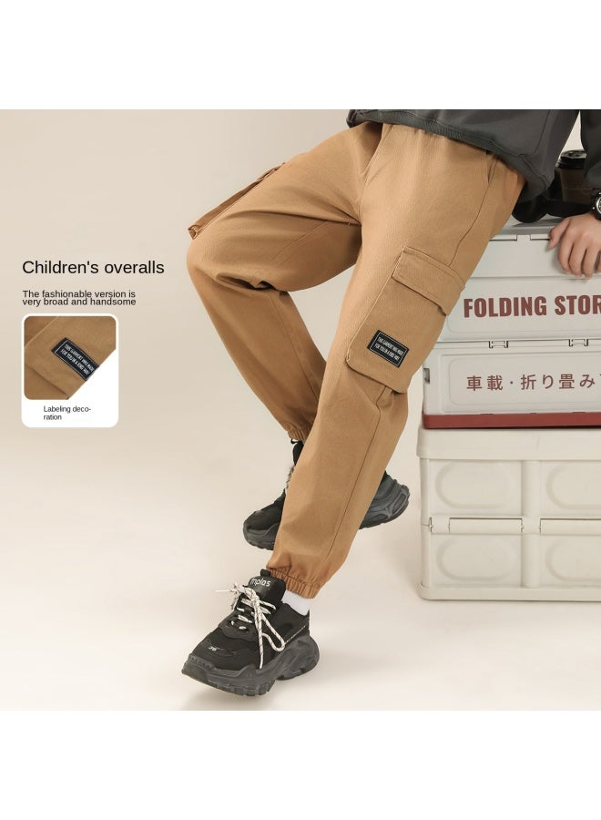 Badibadi Fashion Cargo Pants】boys' Long Pants Trendy Style Spring And Autumn Children's Trousers Large Pocket Casual Cargo Pants - Image 3
