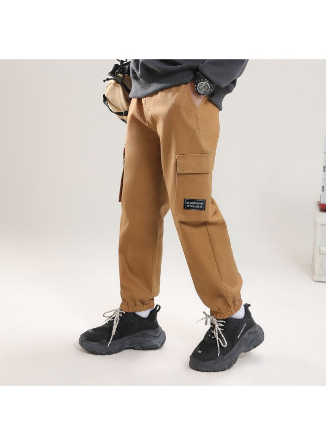 Badibadi Fashion Cargo Pants】boys' Long Pants Trendy Style Spring And Autumn Children's Trousers Large Pocket Casual Cargo Pants - Image 4