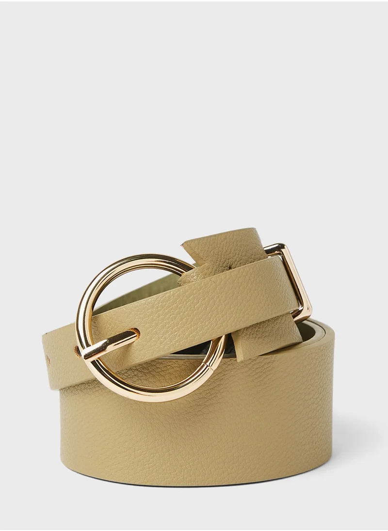 MANGO Round Buckle Belt