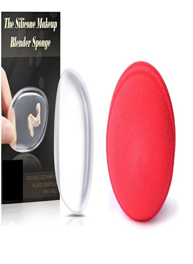 OUT OF BOX ® Pure Silicone Jelly Sponge Liquid Foundation Applicator Blender Zero Product Waste Perfect for Face Makeup Tool | Multicolour - Image 1