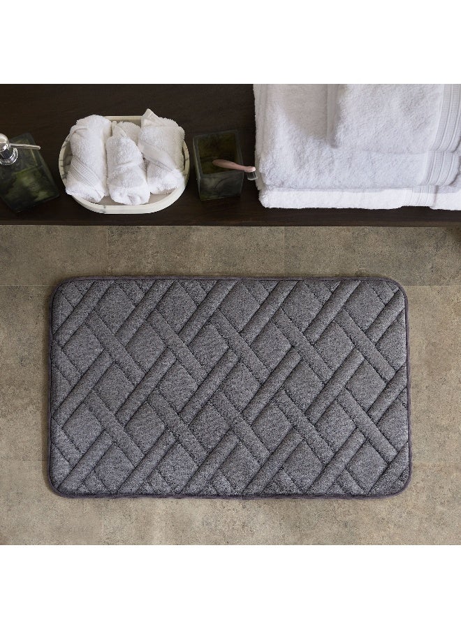 Home Box Essential Memory Foam Bath Mat - Grey - Image 1