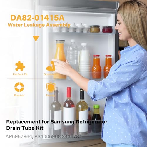 SuperDi DA82-01415A Water Leakage Assembly Replacement for Samsung Refrigerator Parts Water Leak Service Drain Tube Kit AP5957964, PS1005968,3436781 DA8201415A - Image 5