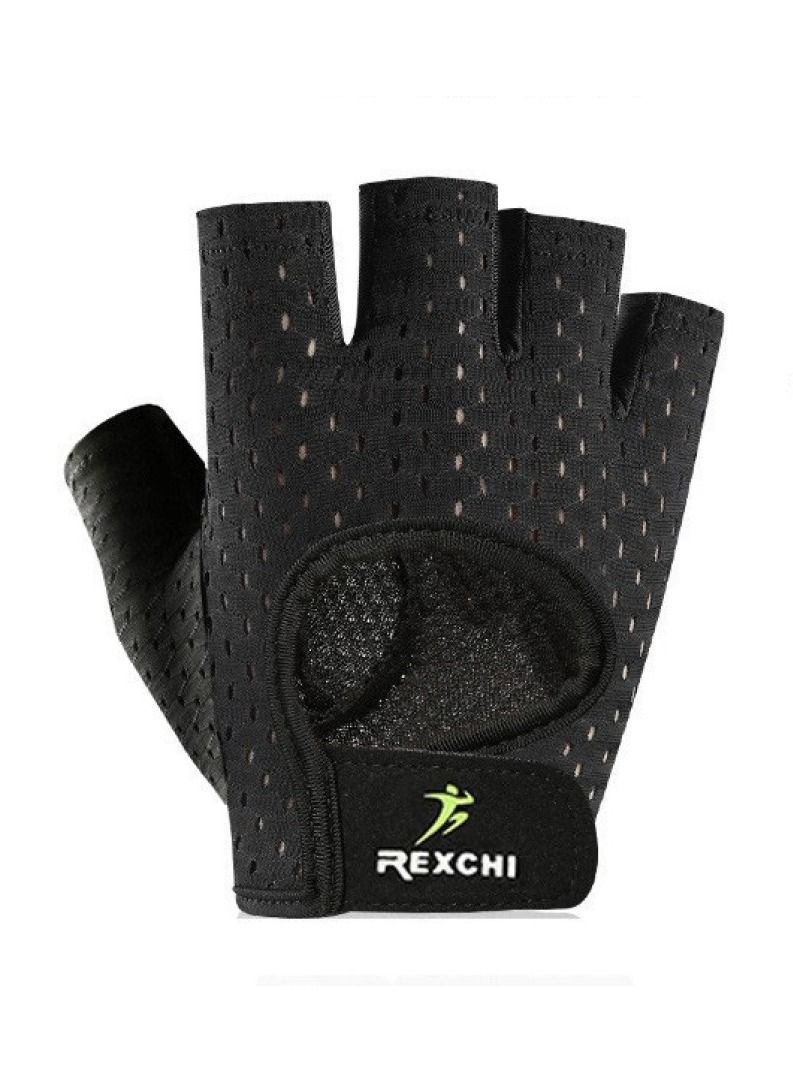 REXCHI Men's And Women's Half Finger Exercise  Cycling Anti-skid Breathable Gloves