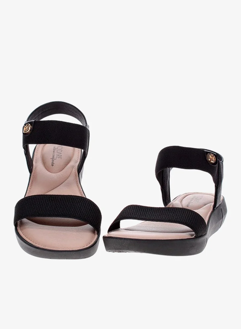 Modare Black Sandals for Women with Back Strap – Stylish & Supportive sling Back Ladies Sandals for Women | Best Price UAE